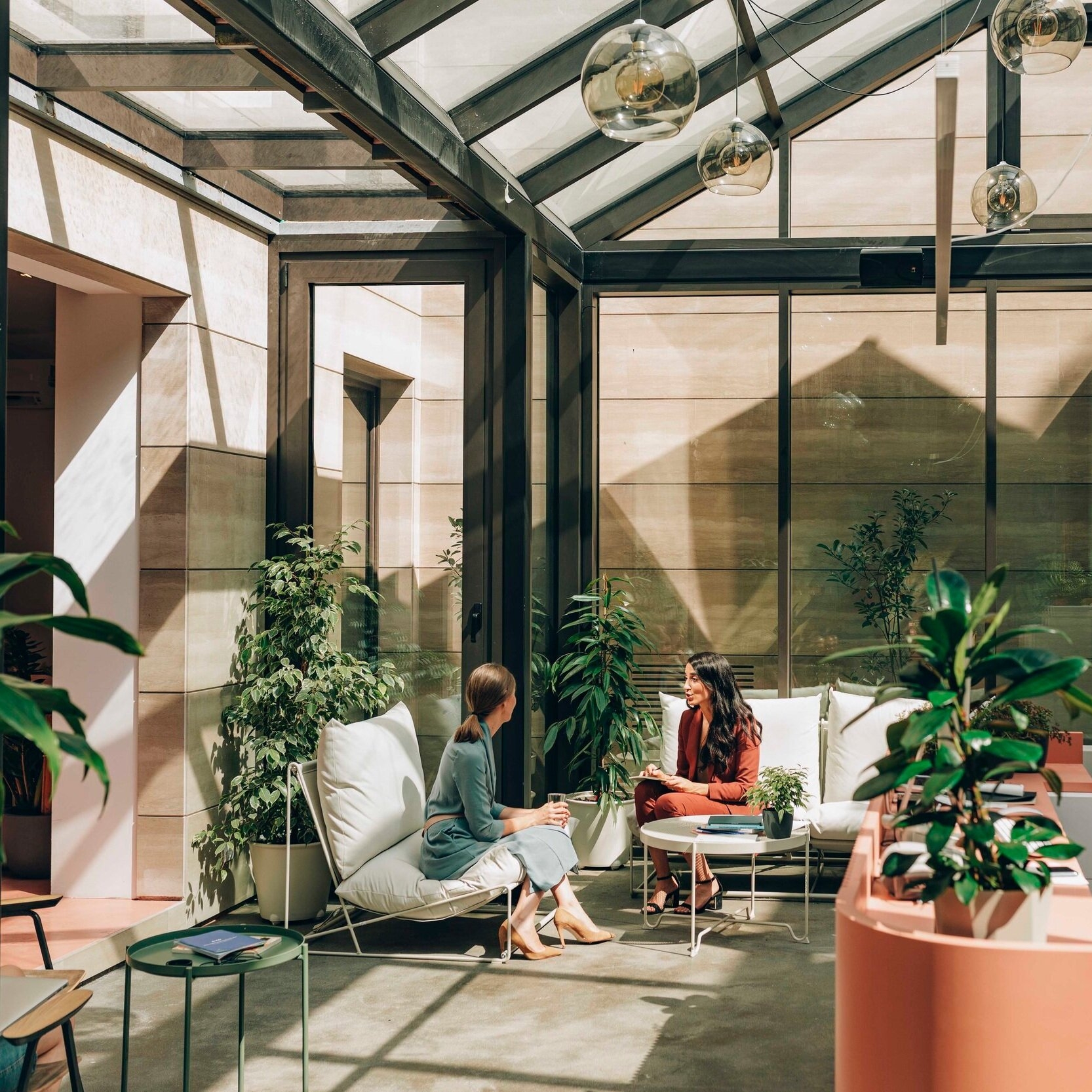 Team collaborating in an office